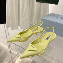 Load image into Gallery viewer, Brushed Leather Slingback Pumps
