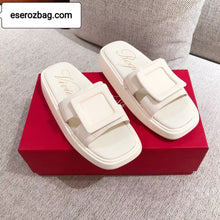 Load image into Gallery viewer, Slide Covered Buckle Mules in Patent Leather
