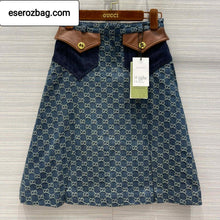 Load image into Gallery viewer, Eco Washed Organic Denim Skirt
