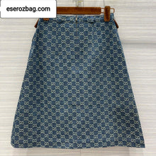 Load image into Gallery viewer, Eco Washed Organic Denim Skirt
