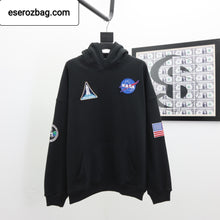 Load image into Gallery viewer, Space Boxy Hoodie in Black
