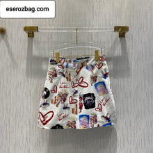 Load image into Gallery viewer, Patch Print A-Line Mini Skirt
