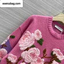 Load image into Gallery viewer, Embroidered Cashmere Wool Sweater
